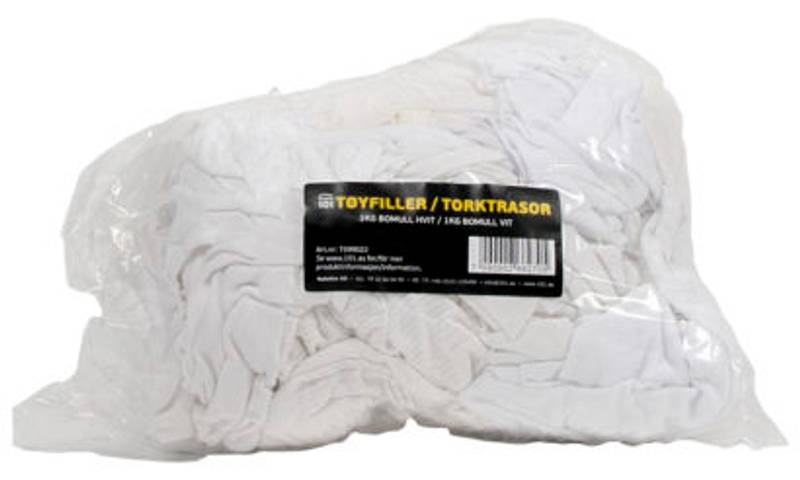 TØYFILLER BOMULL HVIT 1kg 101 RELEKTA