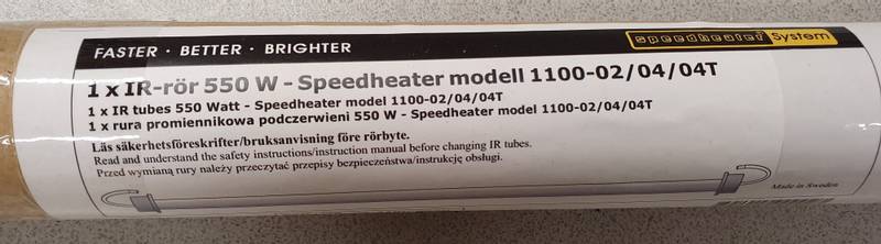  Ir-02/04 rør til Speedheater 1 stk