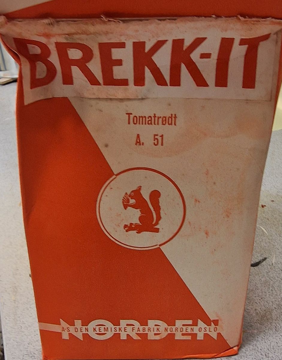 Tomatrødt brekk it 1 kg tørrpigment Restparti 