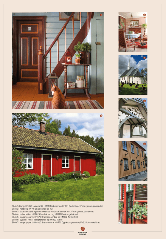 Historisk fargekart linoljemaling