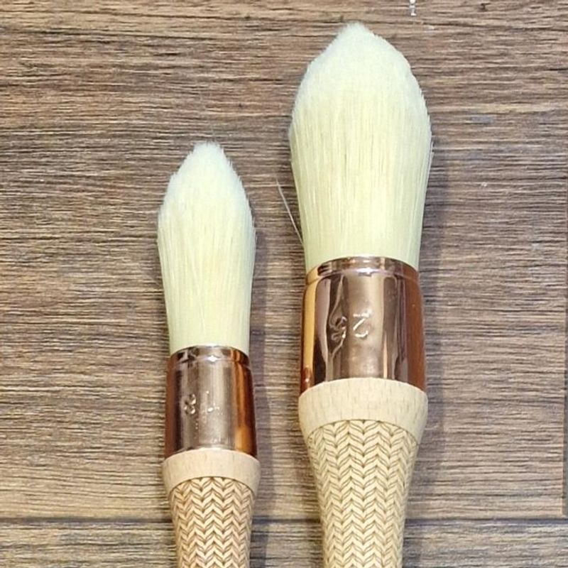 Linoljemaling pensel med rund spiss